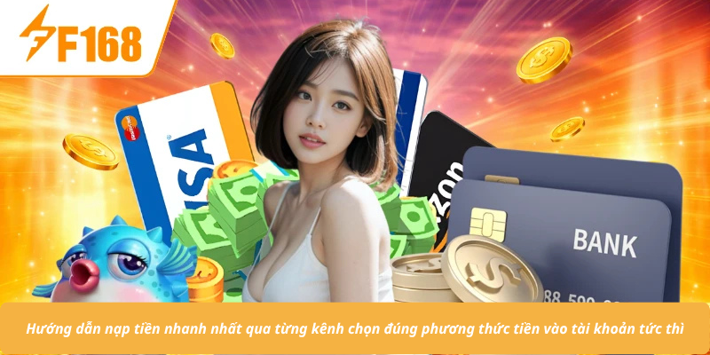 Hướng dẫn nạp tiền nhanh nhất qua từng kênh chọn đúng phương thức tiền vào tài khoản tức thì
