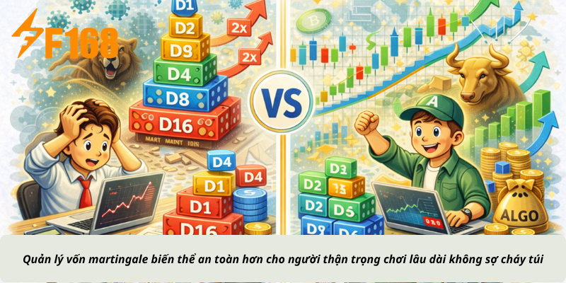 Quản lý vốn martingale biến thể an toàn hơn cho người thận trọng chơi lâu dài không sợ cháy túi