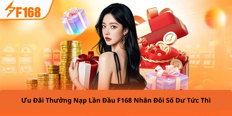 Ưu Đãi Thưởng Nạp Lần Đầu F168 Nhân Đôi Số Dư Tức Thì
