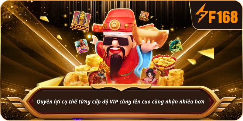 Quyền lợi cụ thể từng cấp độ VIP càng lên cao càng nhận nhiều hơn 